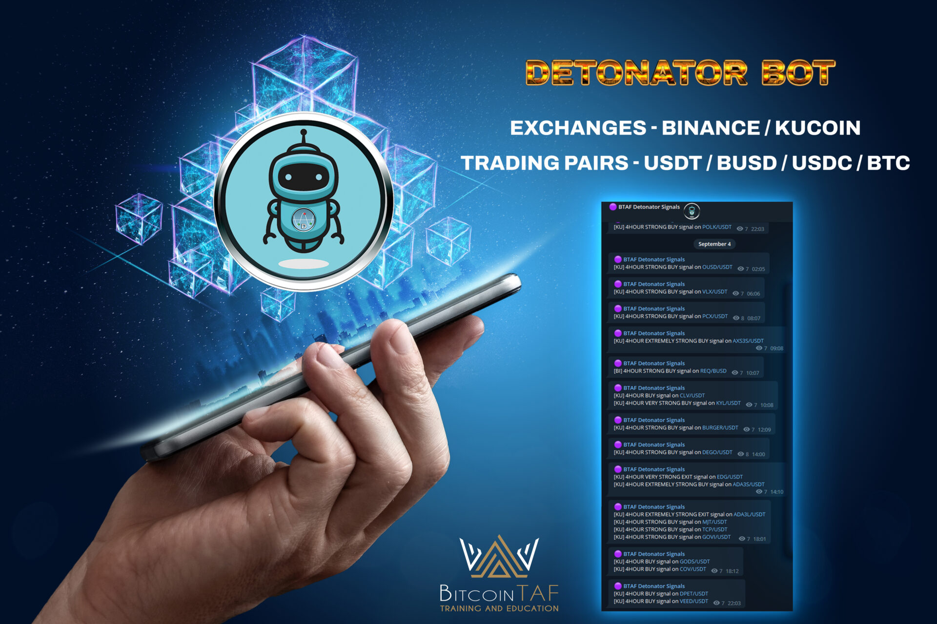 Creative, abstract background, technology blockchain, ultraviolet background. The concept of cryptography, electronic money, Internet protection. Copy space.